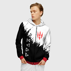 Толстовка 3D на молнии мужская The Witcher, цвет: 3D-красный — фото 2