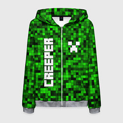 Мужская толстовка на молнии MINECRAFT CREEPER