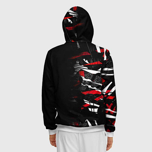 Мужская толстовка на молнии Анархия / 3D-Белый – фото 4