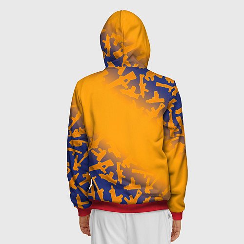 Мужская толстовка на молнии CS GO КС ГО / 3D-Красный – фото 4