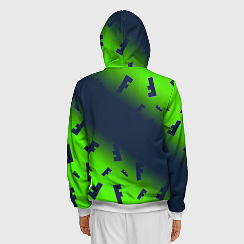 Мужская толстовка на молнии FORTNITE ФОРТНАЙТ / 3D-Белый – фото 4