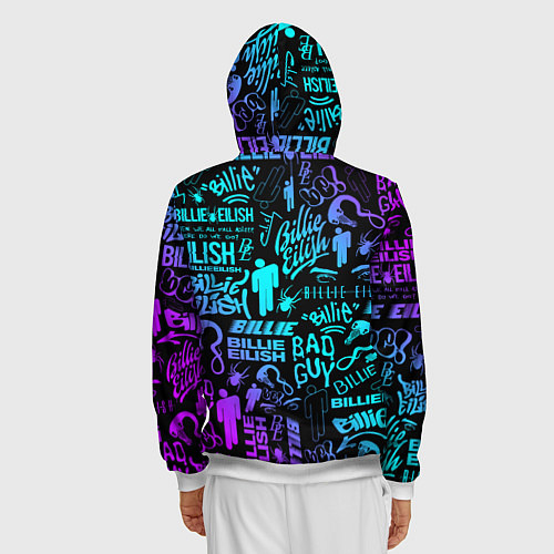 Мужская толстовка на молнии BILLIE EILISH БИЛЛИ АЙЛИШ / 3D-Белый – фото 4