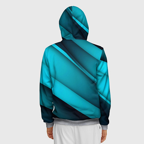 Мужская толстовка на молнии MAZDA / 3D-Меланж – фото 4