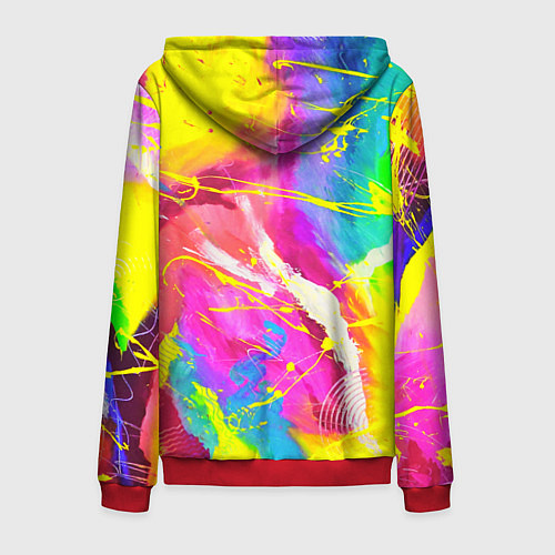 Мужская толстовка на молнии ТИ-ДАЙ / 3D-Красный – фото 2