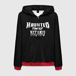 Толстовка 3D на молнии мужская KIZARU HAUNTED FAMILY, цвет: 3D-красный