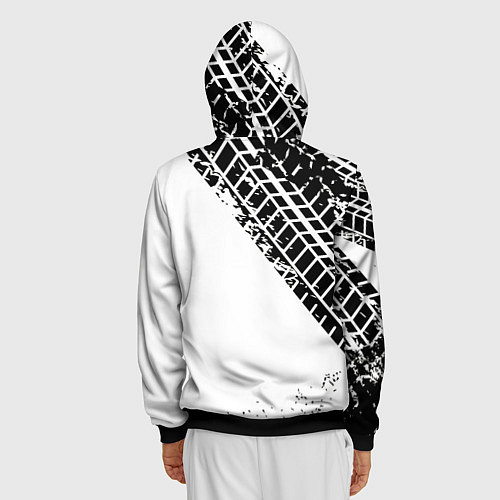 Мужская толстовка на молнии HONDA / 3D-Черный – фото 4