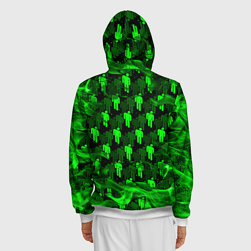 Мужская толстовка на молнии BILLIE EILISH / 3D-Белый – фото 4