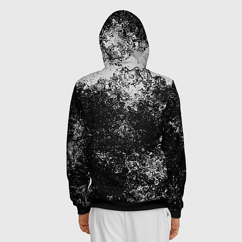 Мужская толстовка на молнии БРЫЗГИ-КРАСОК / 3D-Черный – фото 4