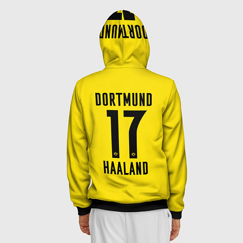 Мужская толстовка на молнии HAALAND Borussia Dortmund / 3D-Черный – фото 4