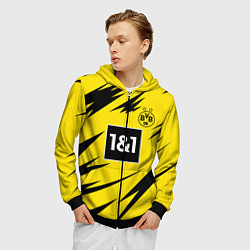Толстовка 3D на молнии мужская Reus Borussia Dortmund 20-21, цвет: 3D-черный — фото 2