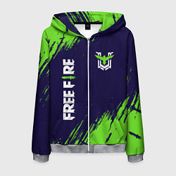 Толстовка 3D на молнии мужская FREE FIRE ФРИ ФАЕР, цвет: 3D-меланж