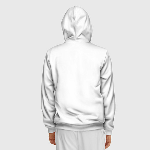 Мужская толстовка на молнии Tiger Art / 3D-Белый – фото 4