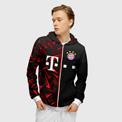 Толстовка 3D на молнии мужская FC Bayern Munchen Форма, цвет: 3D-белый — фото 2