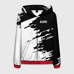 Толстовка 3D на молнии мужская Judo, цвет: 3D-красный