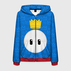 Толстовка 3D на молнии мужская Fall guys, цвет: 3D-красный