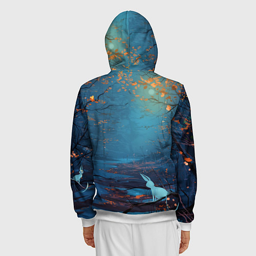 Мужская толстовка на молнии Forest / 3D-Белый – фото 4