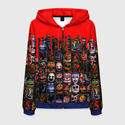 Толстовка 3D на молнии мужская Five Nights At Freddys, цвет: 3D-синий