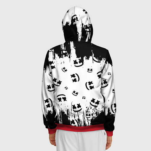 Мужская толстовка на молнии MARSHMELLO МАРШМЕЛЛОУ / 3D-Красный – фото 4