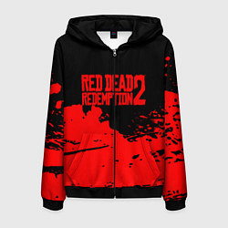 Толстовка 3D на молнии мужская RED DEAD REDEMPTION 2, цвет: 3D-черный