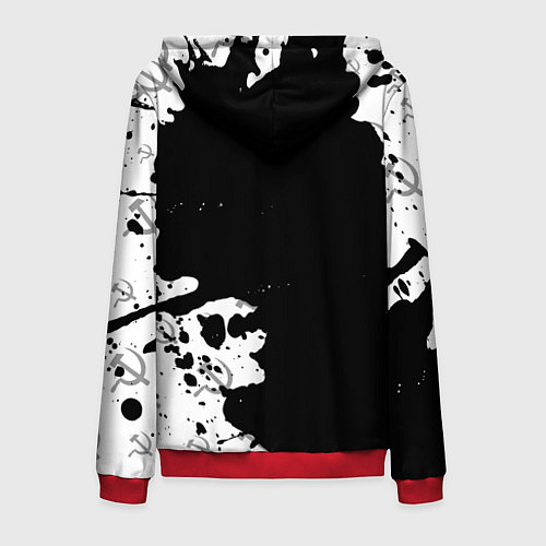 Мужская толстовка на молнии СССР USSR / 3D-Красный – фото 2