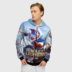 Толстовка 3D на молнии мужская League of Legends МАСТЕР ЙИ, цвет: 3D-черный — фото 2
