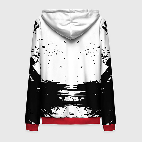 Мужская толстовка на молнии Korn / 3D-Красный – фото 2