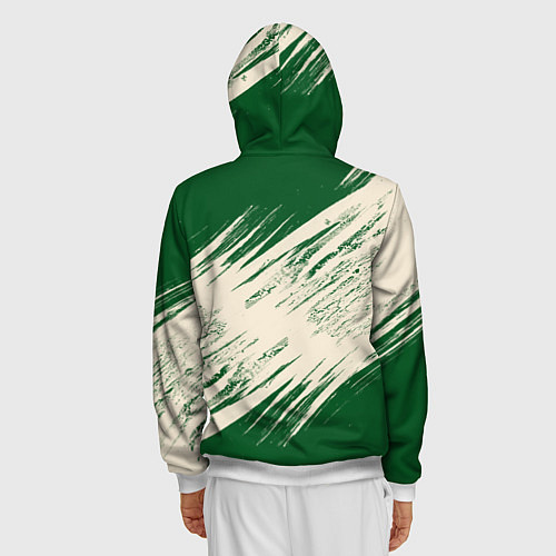 Мужская толстовка на молнии Милуоки Бакс / 3D-Белый – фото 4