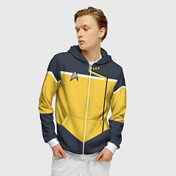 Толстовка 3D на молнии мужская Звездный костюм № 2 Z, цвет: 3D-белый — фото 2
