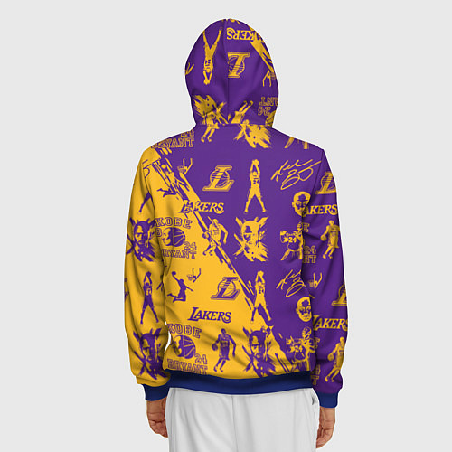 Мужская толстовка на молнии КОБИ БРАЙАНТ / 3D-Синий – фото 4