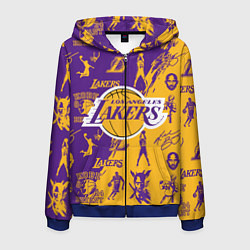 Толстовка 3D на молнии мужская КОБИ БРАЙАНТ, цвет: 3D-синий