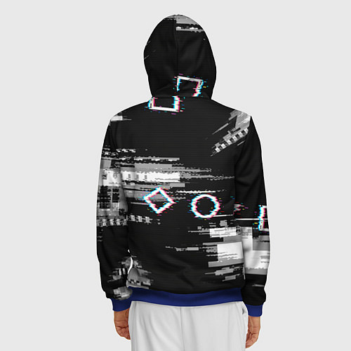 Мужская толстовка на молнии Watch Dogs / 3D-Синий – фото 4