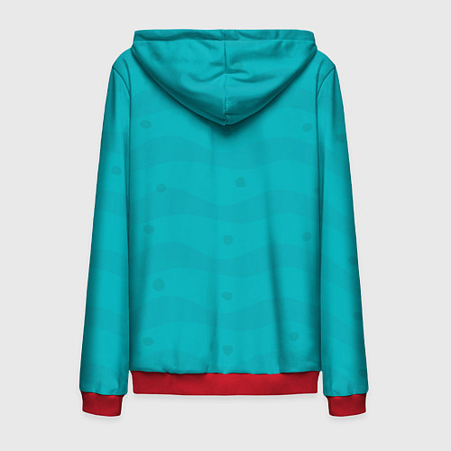 Мужская толстовка на молнии Лисичка / 3D-Красный – фото 2