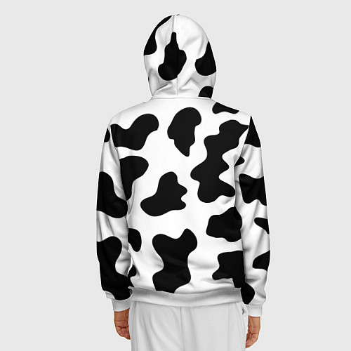 Мужская толстовка на молнии Му-му / 3D-Белый – фото 4