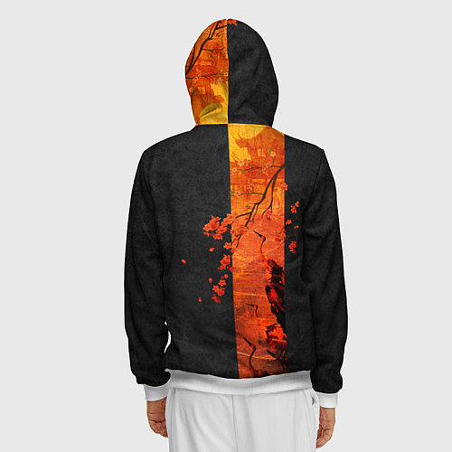 Мужская толстовка на молнии ЦАПЛЯ / 3D-Белый – фото 4