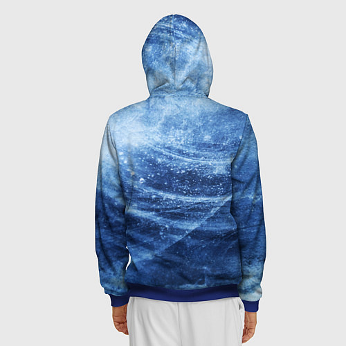 Мужская толстовка на молнии Among us Happy New Year / 3D-Синий – фото 4