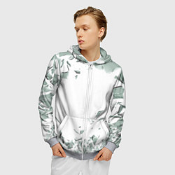 Толстовка 3D на молнии мужская Разбитое стекло, цвет: 3D-меланж — фото 2