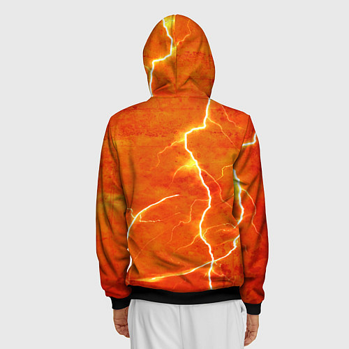 Мужская толстовка на молнии Молния / 3D-Черный – фото 4