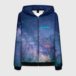 Толстовка 3D на молнии мужская Услышь мой вой уже, это Voyager, цвет: 3D-черный