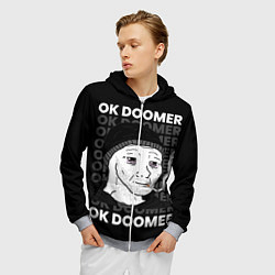 Толстовка 3D на молнии мужская OK DOOMER, цвет: 3D-меланж — фото 2