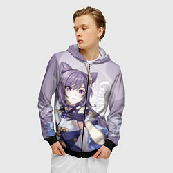 Толстовка 3D на молнии мужская GENSHIN IMPACT, КЭ ЦИН, цвет: 3D-черный — фото 2