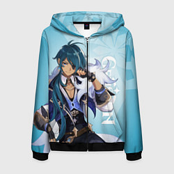 Толстовка 3D на молнии мужская GENSHIN IMPACT, КЭЙА, цвет: 3D-черный