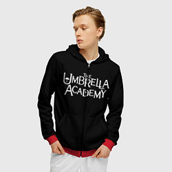 Толстовка 3D на молнии мужская Umbrella academy, цвет: 3D-красный — фото 2