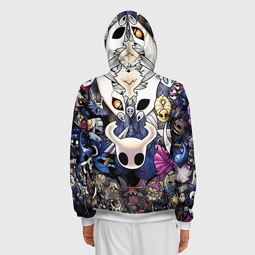 Мужская толстовка на молнии HOLLOW KNIGHT / 3D-Белый – фото 4