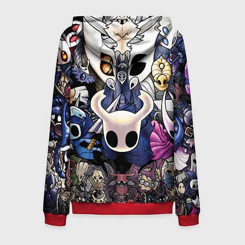 Мужская толстовка на молнии HOLLOW KNIGHT / 3D-Красный – фото 2