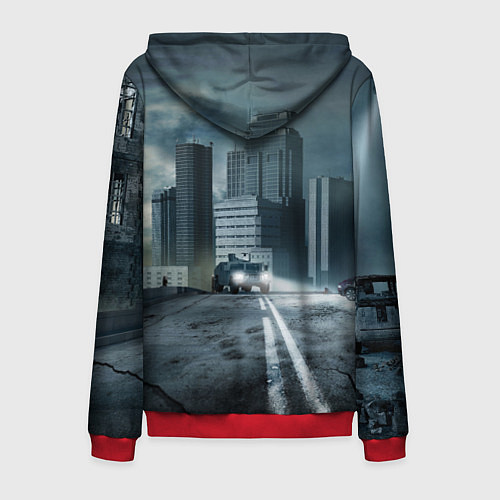 Мужская толстовка на молнии Metro Exodus / 3D-Красный – фото 2