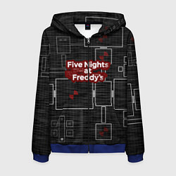 Толстовка 3D на молнии мужская Five Nights At Freddy, цвет: 3D-синий