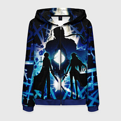 Толстовка 3D на молнии мужская Sword Art Online Кирито Асуна, цвет: 3D-синий