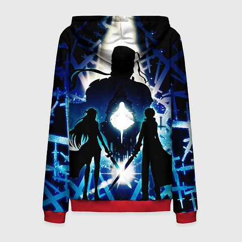 Мужская толстовка на молнии Sword Art Online Кирито Асуна / 3D-Красный – фото 2