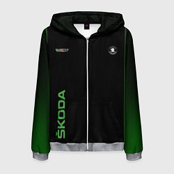 Толстовка 3D на молнии мужская Шкода РС Z, цвет: 3D-меланж
