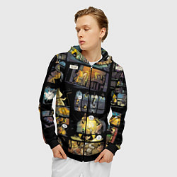Толстовка 3D на молнии мужская LITTLE NIGHTMARES, цвет: 3D-черный — фото 2